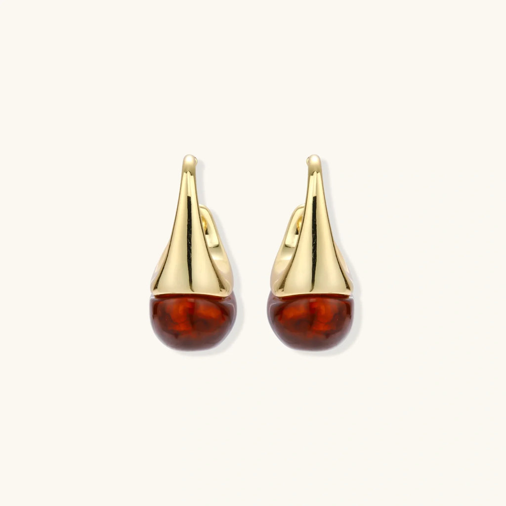 Amber Flow Tropfen-Ohrringe