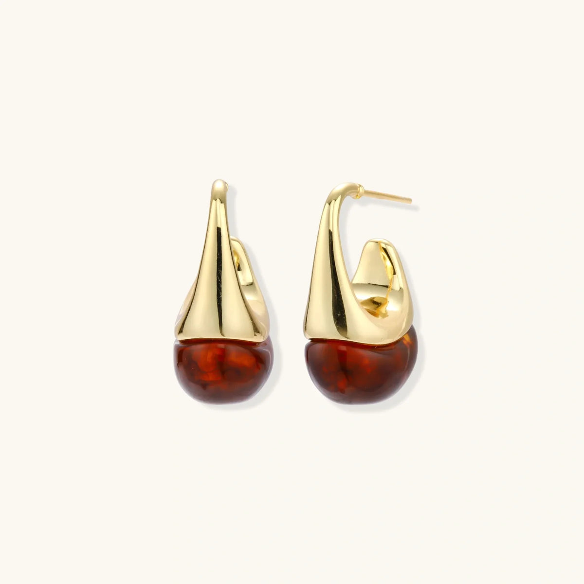 Amber Flow Tropfen-Ohrringe