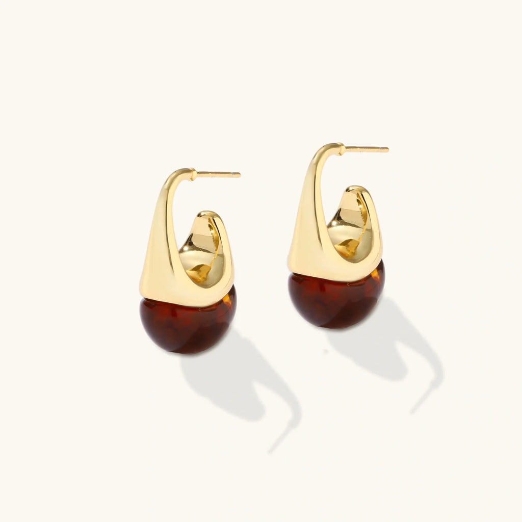 Amber Flow Tropfen-Ohrringe