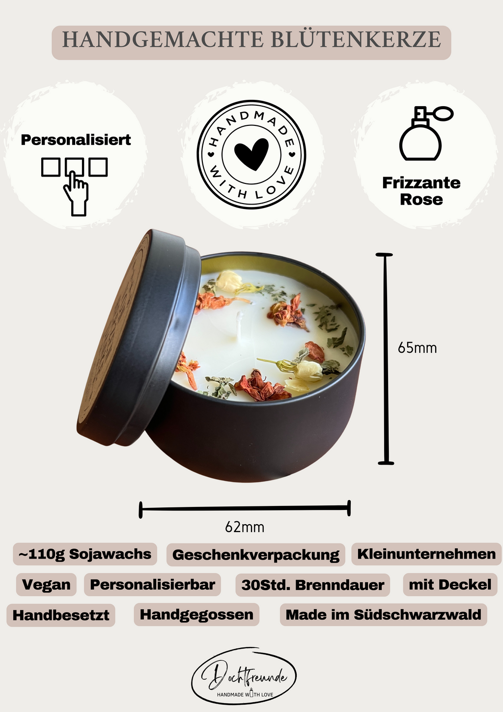 Personalisiertes Duftkerzen Set | Frizzante Rosé Kollektion