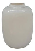 Glasvase Artic Ivory – H35cm x B25cm – Dekovase in Elfenbein – Elegante Vase für Kunstblumen & Trockenblumen – Zeitlos & pflegeleicht